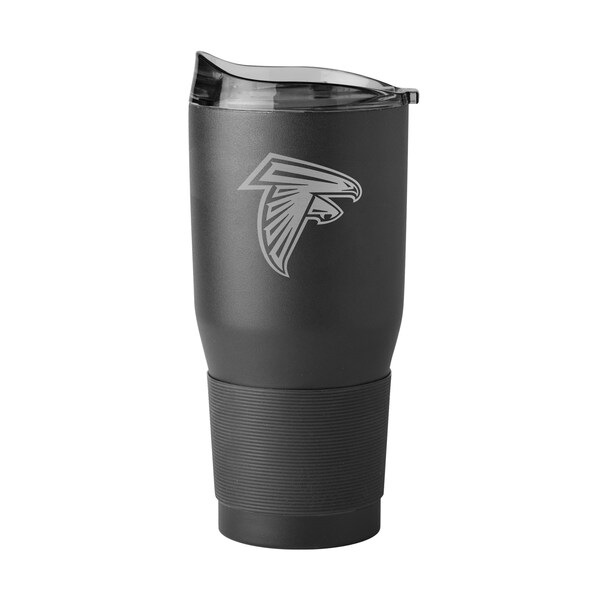Logo Brands Atlanta Falcons 30oz Etch Black Powder Coat Tumbler 602-S30PT-BLK-9 - main